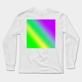 Green pink yellow abstract art design Long Sleeve T-Shirt